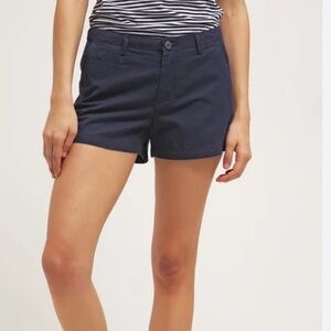GAP Gap for Good Navy Chino Shorts Size 2 Mid Rise Cotton Stretch 5” Short